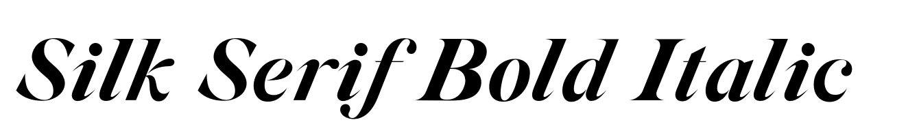 Silk Serif Bold Italic